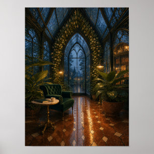 Regenbogen-Glashaus-Lesesaal 12x16 Poster
