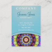 Regenbogen-GlasMandala - mollig Visitenkarte (Rückseite)