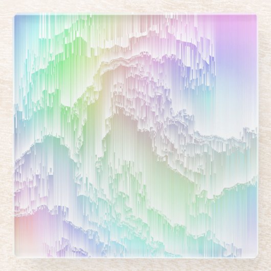 Regenbogen Glasuntersetzer (Vorderseite)