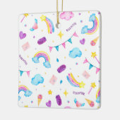 Regenbogen - Glauben an Magie Keramikornament (Links)