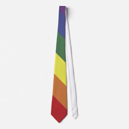Regenbogen-Gleichheits-Stolz-Farbe Stripes Krawatte (Vorderseite)