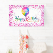 Regenbogen Glitter Alles Gute zum Geburtstag Banner (Insitu)