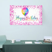 Regenbogen Glitter Alles Gute zum Geburtstag Banner (Messeveranstaltung)