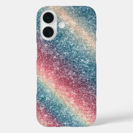 Regenbogen Glitter iPhone 16 Hülle