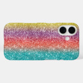 Regenbogen Glitter Case-Mate iPhone Hülle (Rückseite (Horizontal))