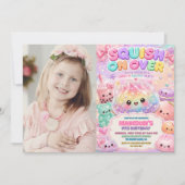 Regenbogen Glitter Dumpling Squishies Geburtstagsf Einladung (Vorderseite)