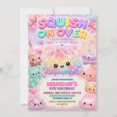 Regenbogen Glitter Dumpling Squishies Geburtstagsf Einladung (Vorderseite)