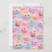 Regenbogen Glitter Dumpling Squishies Geburtstagsf Einladung (Rückseite)