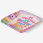 Regenbogen Glitter Dumpling Squishies Geburtstagsf Pappteller (Gewinkelt)