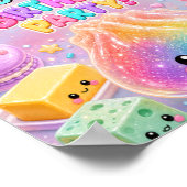 Regenbogen Glitter Dumpling Squishies Geburtstagsf Poster (Ecke)