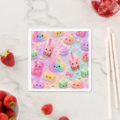 Regenbogen Glitter Dumpling Squishies Geburtstagsf Serviette (Beispiel)