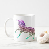 Regenbogen Glitter Funkel Einhorn Schillernde Tass