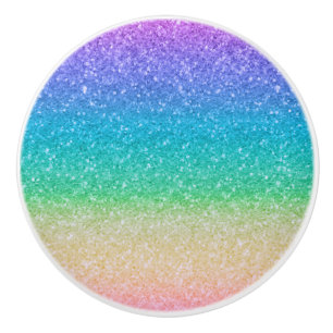 Regenbogen Glitter Funkeln Glamour Mädchen Hübsch Keramikknauf