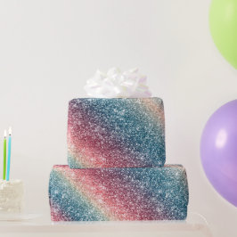 Regenbogen Glitter Geschenkpapier