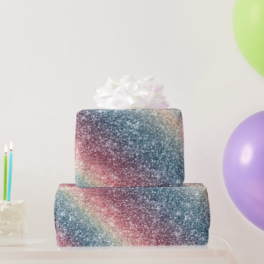 Regenbogen Glitter Geschenkpapier (Partygeschenke)