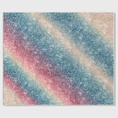 Regenbogen Glitter Geschenkpapier (Flach)