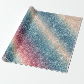 Regenbogen Glitter Geschenkpapier (Ungerollt)