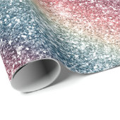Regenbogen Glitter Geschenkpapier (Rolleneckpunkt)