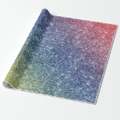 Regenbogen Glitter Geschenkpapier (Ungerollt)
