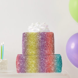 Regenbogen Glitter Geschenkpapier