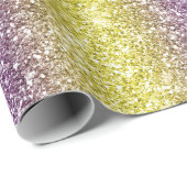 Regenbogen Glitter Geschenkpapier (Rolleneckpunkt)