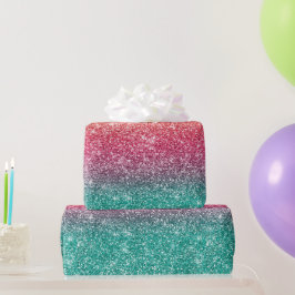Regenbogen Glitter Geschenkpapier
