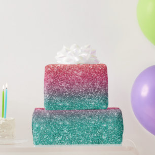 Regenbogen Glitter Geschenkpapier