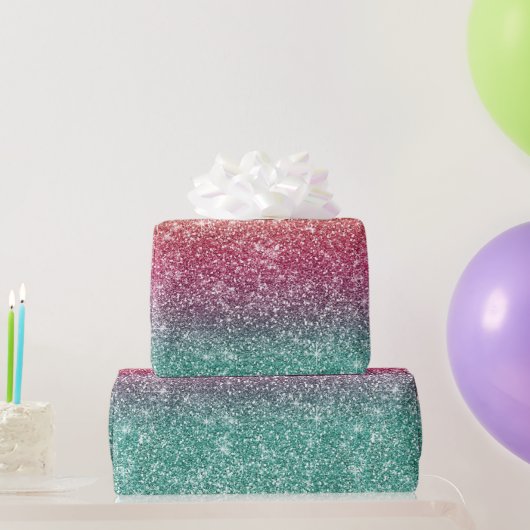 Regenbogen Glitter Geschenkpapier (Partygeschenke)