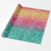 Regenbogen Glitter Geschenkpapier (Ungerollt)