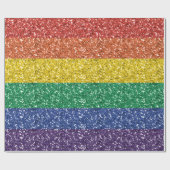 Regenbogen Glitter Geschenkpapier (Flach)