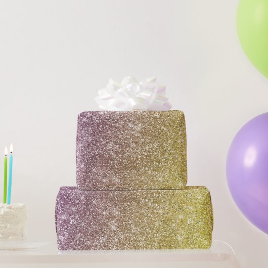 Regenbogen Glitter Geschenkpapier (Partygeschenke)