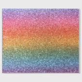Regenbogen-Glitter Geschenkpapier (Flach)