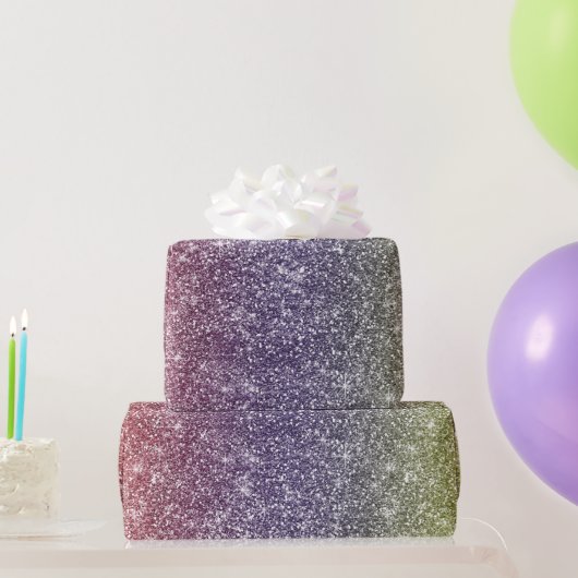 Regenbogen Glitter Geschenkpapier (Partygeschenke)
