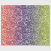 Regenbogen Glitter  Geschenkpapier (Flach)