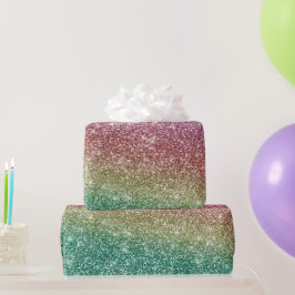 Regenbogen Glitter Geschenkpapier