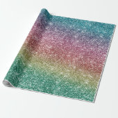 Regenbogen Glitter Geschenkpapier (Ungerollt)