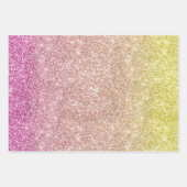 Regenbogen Glitter Geschenkpapier Set (Vorderseite 3)