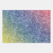 Regenbogen Glitter Geschenkpapier Set (Vorderseite 2)