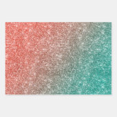 Regenbogen Glitter  Geschenkpapier Set (Vorderseite 2)