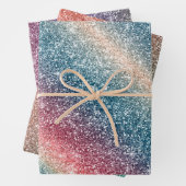 Regenbogen Glitter  Geschenkpapier Set (Beispiel)