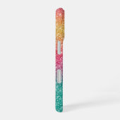 Regenbogen Glitter iPhone 16 Hülle (Rechte Seite)