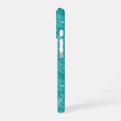 Regenbogen Glitter iPhone 16 Hülle (Linke Seite)