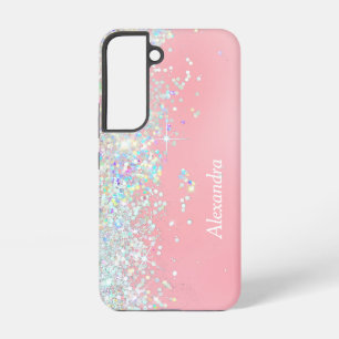 Regenbogen Glitter Konfetti Stern Rosa Samsung Galaxy Hülle
