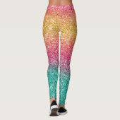 Regenbogen Glitter Leggings (Rückseite)