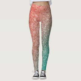 Regenbogen Glitter Leggings