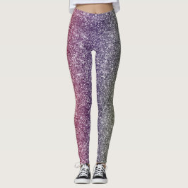 Regenbogen Glitter Leggings