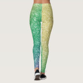 Regenbogen Glitter  Leggings (Rückseite)