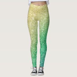 Regenbogen Glitter Leggings