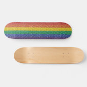 Regenbogen Glitter Look Pride Spaß Skateboard (Horizontal)