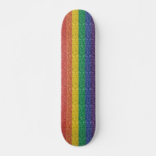 Regenbogen Glitter Look Pride Spaß Skateboard (Vorne)